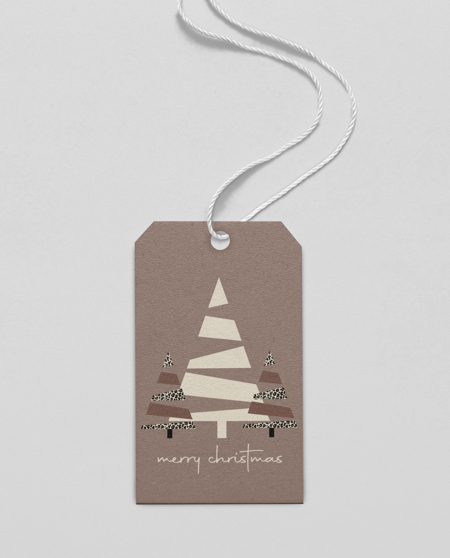 Abstract Cheetah Christmas Trees Digital Design