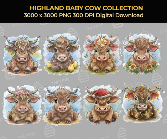 Highland Baby Cows - Digital Collection