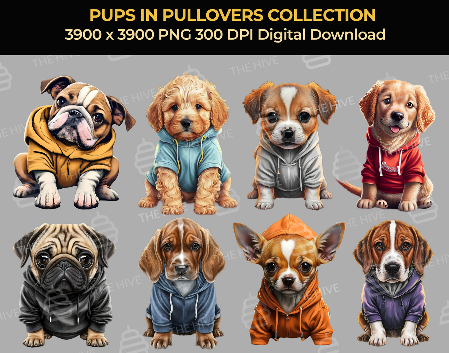 Pups in Pullovers - Digital Collection